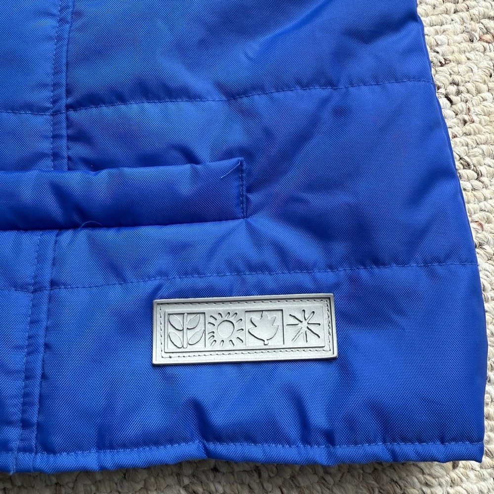TALBOTS Outerwear Quilted Vest Full Zip Blue Shallow Pockets Size Medium‎ - Picture 3 of 8